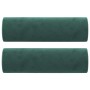 Sofá de 2 plazas con cojines terciopelo verde oscuro 120 cm