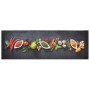 Alfombra de cocina lavable terciopelo dibujo especias 60x180 cm