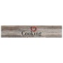 Alfombra de cocina lavable terciopelo Cooking gris 60x300 cm