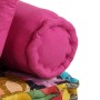 Puf modular de 2 plazas de tela patchwork