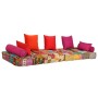 Puf modular de 2 plazas de tela patchwork