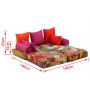 Puf modular de 2 plazas de tela patchwork