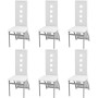 Sillas de comedor 6 uds cuero sintético blanco