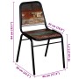 Sillas de comedor 4 unidades madera maciza reciclada