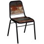 Sillas de comedor 4 unidades madera maciza reciclada