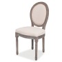 Sillas de comedor 6 unidades tela color crema