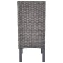 Sillas de comedor 4 unidades ratán Kubu y madera mango marrón