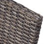 Sillas de comedor 4 unidades ratán Kubu y madera mango marrón