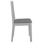 Sillas de comedor con cojines madera maciza gris 6 unidades