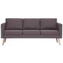 Conjunto de sofás 2 piezas tela gris taupe