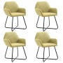 Sillas de comedor giratorias 4 unidades tela verde