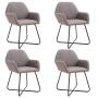 Sillas de comedor 4 unidades tela taupe