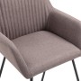Sillas de comedor 4 unidades tela taupe