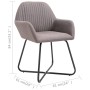 Sillas de comedor 4 unidades tela taupe
