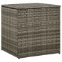 Set de sofás de jardín 4 piezas y cojines ratán sintético gris