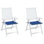 Cojines de silla de jardín 2 uds tela Oxford azul 50x50x3 cm