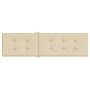 Cojín para tumbona beige (75+105)x50x4 cm