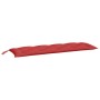 Cojín de banco de jardín tela Oxford rojo 150x50x7 cm