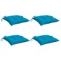 Cojines de silla de jardín 4 uds tela Oxford azul 40x40x7 cm