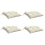 Cojines de silla de jardín 4 uds tela Oxford crema 40x40x7 cm