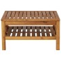 Muebles de jardín 3 pzas con cojines madera acacia gris oscuro
