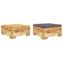 Juego de muebles de jardín 2 piezas madera maciza de teca