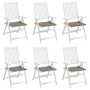 Cojines de silla de jardín 6 uds tela Oxford taupé 40x40x3 cm