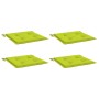 Cojines de silla de jardín 4 uds tela Oxford verde 40x40x3 cm