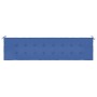 Cojín de banco de jardín tela Oxford azul 200x50x3 cm