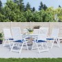 Cojines de silla de jardín 6 uds tela Oxford azul 40x40x3 cm
