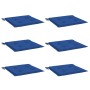 Cojines de silla de jardín 6 uds tela Oxford azul 40x40x3 cm
