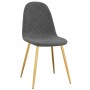 Sillas de comedor 2 unidades terciopelo gris oscuro