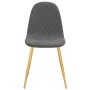 Sillas de comedor 2 unidades terciopelo gris oscuro
