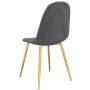 Sillas de comedor 2 unidades terciopelo gris oscuro