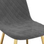 Sillas de comedor 2 unidades terciopelo gris oscuro