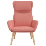 Sillón de relax de terciopelo rosa
