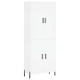 Aparador alto madera contrachapada blanco 69,5x34x180 cm