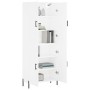 Aparador alto madera contrachapada blanco 69,5x34x180 cm