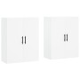 Armarios de pared 2 unidades blanco 69,5x34x90 cm