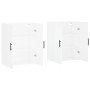 Armarios de pared 2 unidades blanco 69,5x34x90 cm