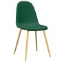 Sillas de comedor 4 unidades terciopelo verde oscuro