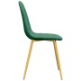 Sillas de comedor 4 unidades terciopelo verde oscuro