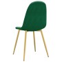 Sillas de comedor 4 unidades terciopelo verde oscuro