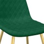 Sillas de comedor 4 unidades terciopelo verde oscuro