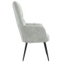Sillón de relax de terciopelo gris claro