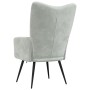 Sillón de relax de terciopelo gris claro