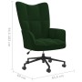 Sillón de relax de terciopelo verde oscuro