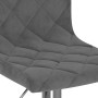 Taburetes de cocina 2 unidades terciopelo gris oscuro
