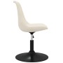 Sillas de comedor giratorias 4 unidades terciopelo color crema