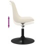 Sillas de comedor giratorias 4 unidades terciopelo color crema
